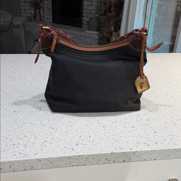 Dooney & Bourke Handbags - Dooney & Bourke Black and Tan Nylon Women's Bag
